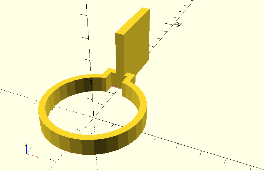 OpenSCAD Shower lever design